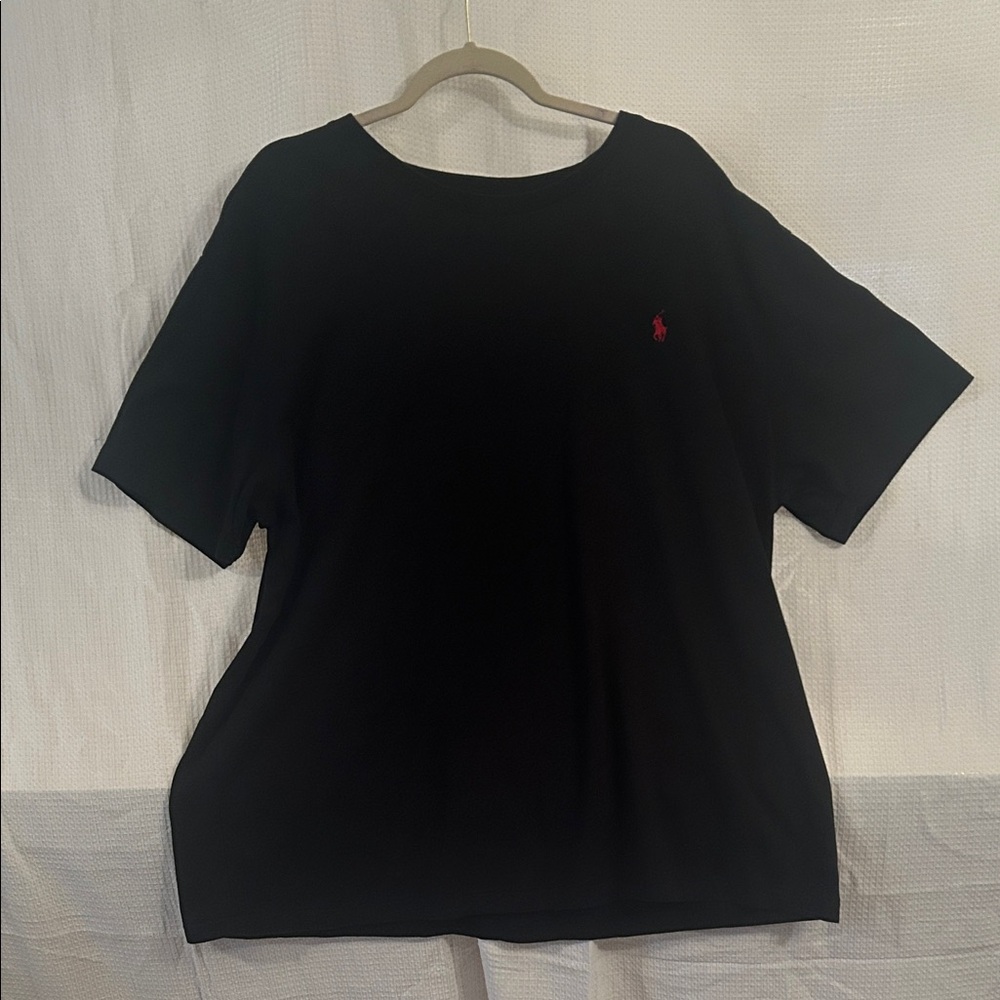 Polo by Ralph Lauren Black Short Sleeve Tee with Red Pony